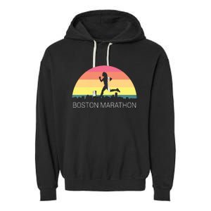 Boston 262 Miles Marathon Running Friend Support Gift Garment-Dyed Fleece Hoodie