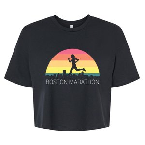 Boston 262 Miles Marathon Running Friend Support Gift Bella+Canvas Jersey Crop Tee