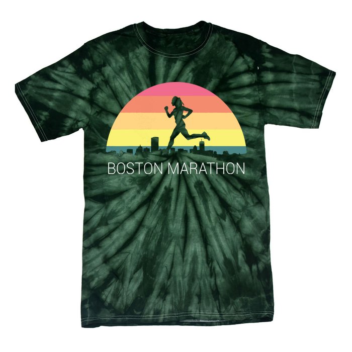 Boston 262 Miles Marathon Running Friend Support Gift Tie-Dye T-Shirt