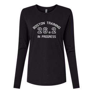 Boston 262 Marathon Training Womens Cotton Relaxed Long Sleeve T-Shirt