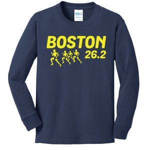 Boston 262 Miles Running Marathon Friend Support Gift Kids Long Sleeve Shirt