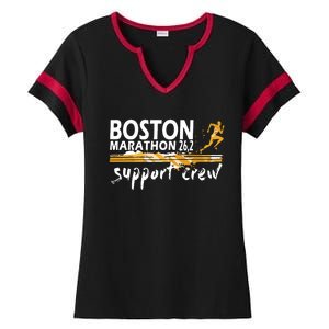 Boston 262 Marathon Support Crew For Womenyouth Ladies Halftime Notch Neck Tee