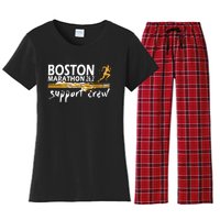 Boston 262 Marathon Support Crew For Womenyouth Women's Flannel Pajama Set