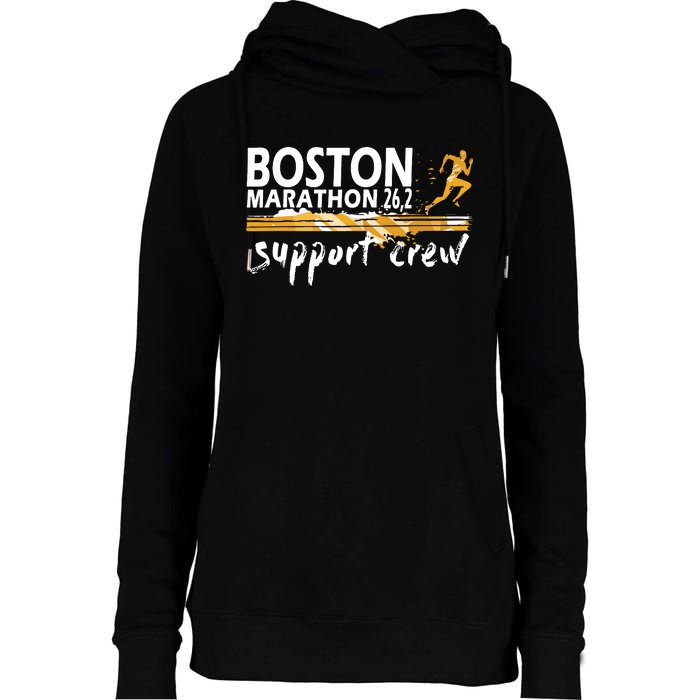 Boston 262 Marathon Support Crew For Womenyouth Womens Funnel Neck Pullover Hood