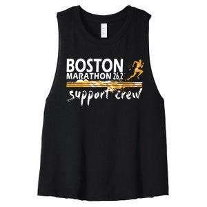 Boston 262 Marathon Support Crew For Womenyouth Women's Racerback Cropped Tank