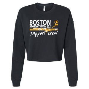 Boston 262 Marathon Support Crew For Womenyouth Cropped Pullover Crew