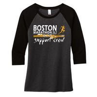 Boston 262 Marathon Support Crew For Womenyouth Women's Tri-Blend 3/4-Sleeve Raglan Shirt