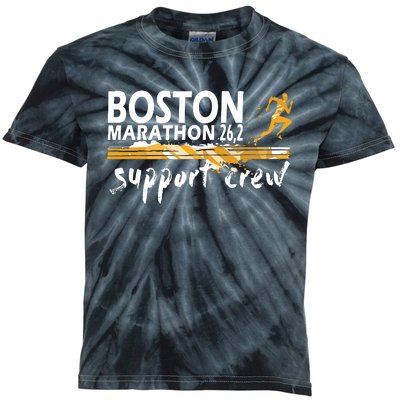 Boston 262 Marathon Support Crew For Womenyouth Kids Tie-Dye T-Shirt