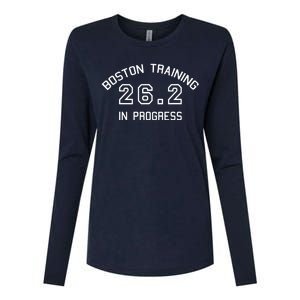 Boston 262 Marathon Training Womens Cotton Relaxed Long Sleeve T-Shirt