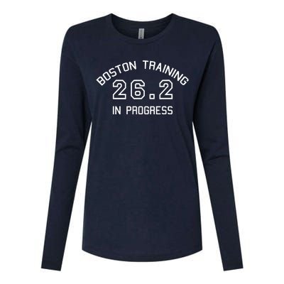 Boston 262 Marathon Training Womens Cotton Relaxed Long Sleeve T-Shirt