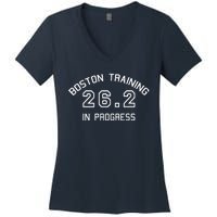 Boston 262 Marathon Training Women's V-Neck T-Shirt