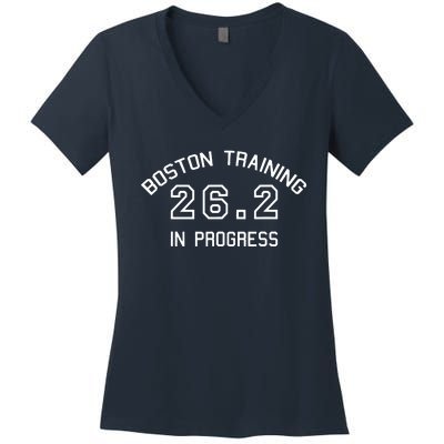 Boston 262 Marathon Training Women's V-Neck T-Shirt