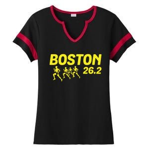 Boston 262 Miles Running Marathon Friend Support Gift Ladies Halftime Notch Neck Tee