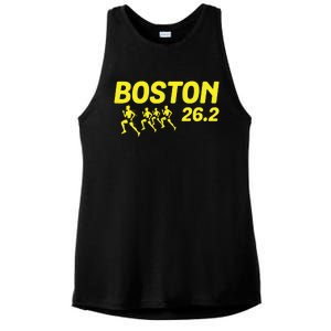 Boston 262 Miles Running Marathon Friend Support Gift Ladies PosiCharge Tri-Blend Wicking Tank