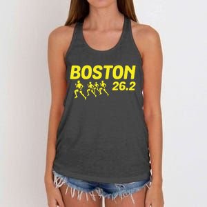 Boston 262 Miles Running Marathon Friend Support Gift Women's Knotted Racerback Tank