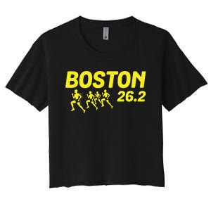 Boston 262 Miles Running Marathon Friend Support Gift Women's Crop Top Tee