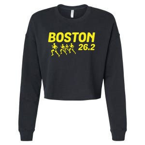 Boston 262 Miles Running Marathon Friend Support Gift Cropped Pullover Crew