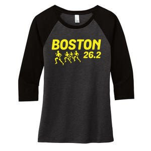 Boston 262 Miles Running Marathon Friend Support Gift Women's Tri-Blend 3/4-Sleeve Raglan Shirt