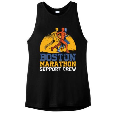 Boston 2024 Marathon Runner 262 Miles Support Crew Ladies PosiCharge Tri-Blend Wicking Tank