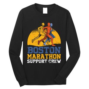 Boston 2024 Marathon Runner 262 Miles Support Crew Long Sleeve Shirt