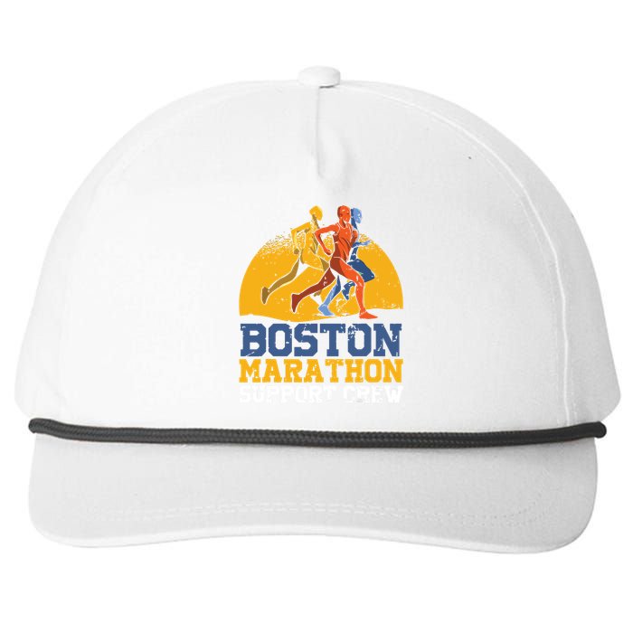 Boston 2024 Marathon Runner 262 Miles Support Crew Snapback Five-Panel Rope Hat