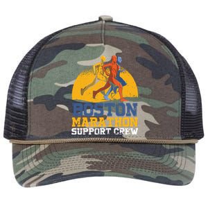 Boston 2024 Marathon Runner 262 Miles Support Crew Retro Rope Trucker Hat Cap