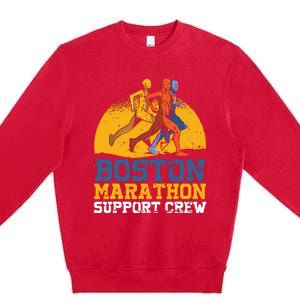 Boston 2024 Marathon Runner 262 Miles Support Crew Premium Crewneck Sweatshirt