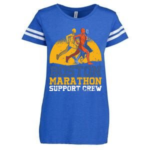 Boston 2024 Marathon Runner 262 Miles Support Crew Enza Ladies Jersey Football T-Shirt