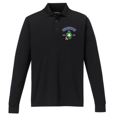 Bronxie 2021 MVP Baseball Turtle Logo Performance Long Sleeve Polo