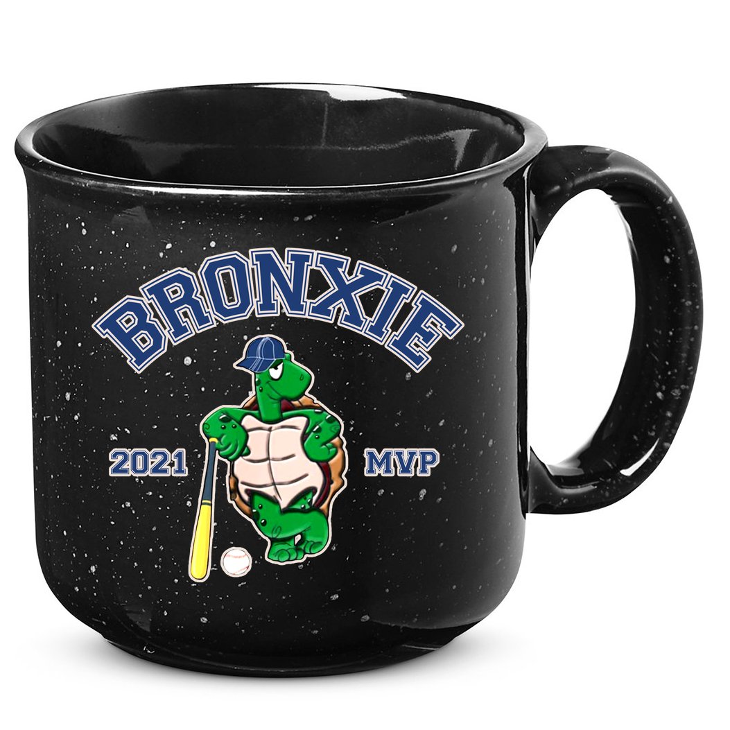 Bronxie 2021 MVP Baseball Turtle Logo 15oz Campfire Ceramic Mug