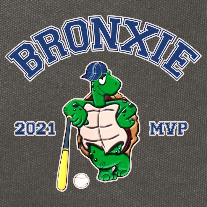 Bronxie 2021 MVP Baseball Turtle Logo Cotton Canvas Backpack