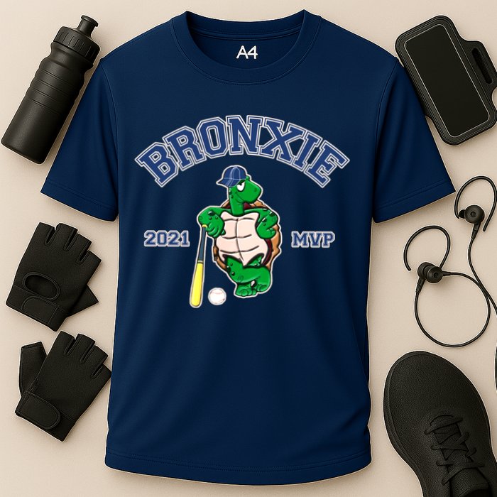 Bronxie 2021 MVP Baseball Turtle Logo Cooling Performance Crew T-Shirt