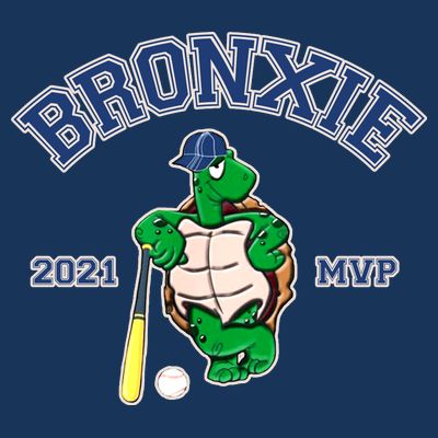 Bronxie 2021 MVP Baseball Turtle Logo T-Shirt