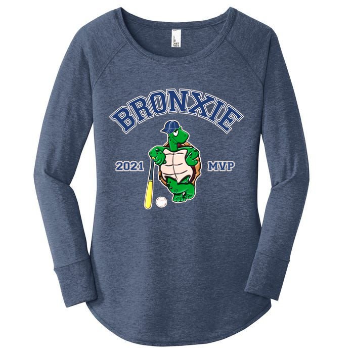 Bronxie 2021 MVP Baseball Turtle Logo Women's Perfect Tri Tunic Long Sleeve Shirt