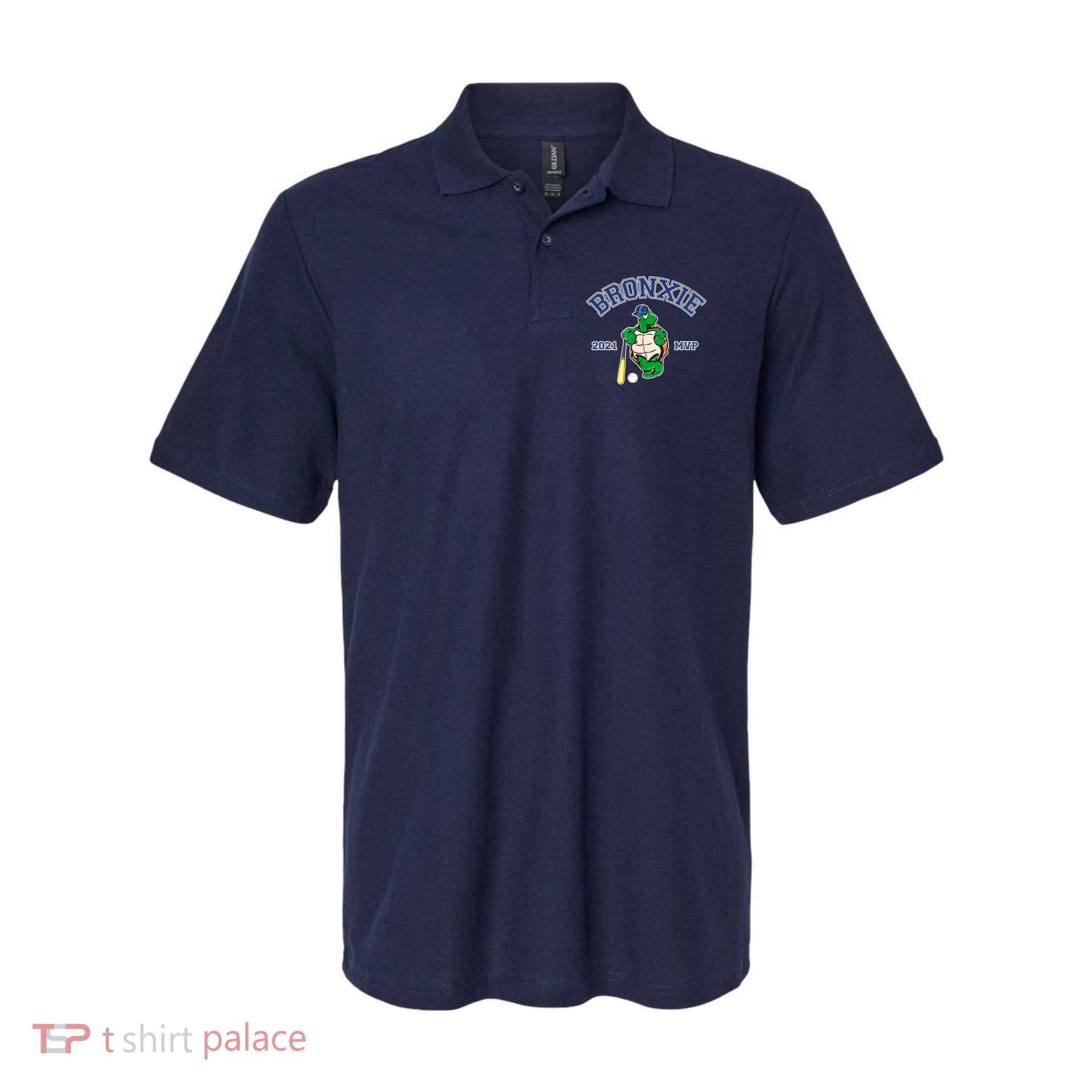 Bronxie 2021 MVP Baseball Turtle Logo Polo