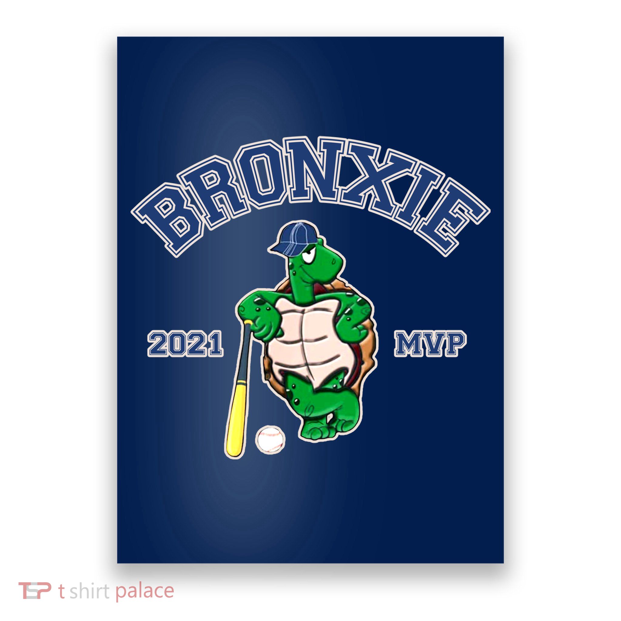 Bronxie 2021 MVP Baseball Turtle Logo Poster