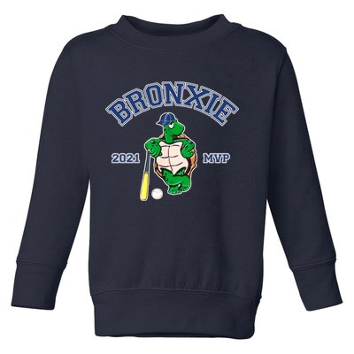 Bronxie 2021 MVP Baseball Turtle Logo Toddler Sweatshirt