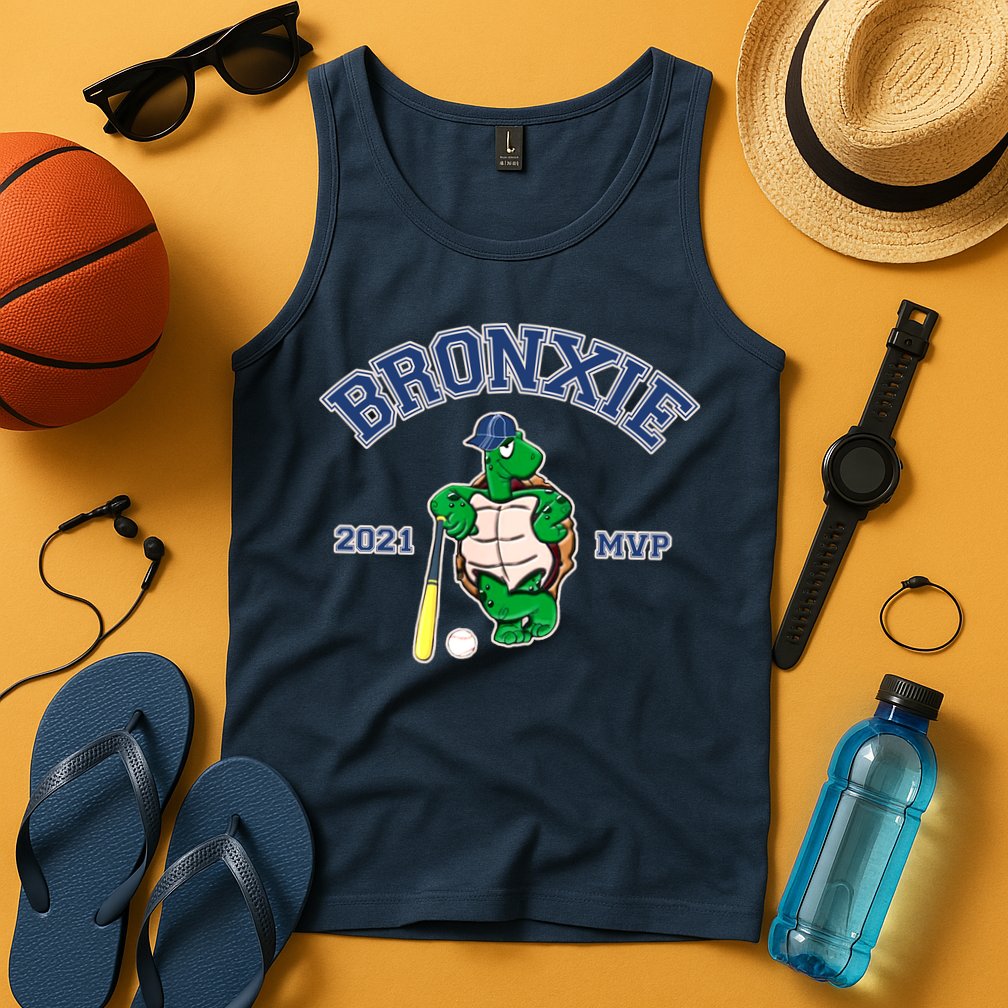 Bronxie 2021 MVP Baseball Turtle Logo Tank Top