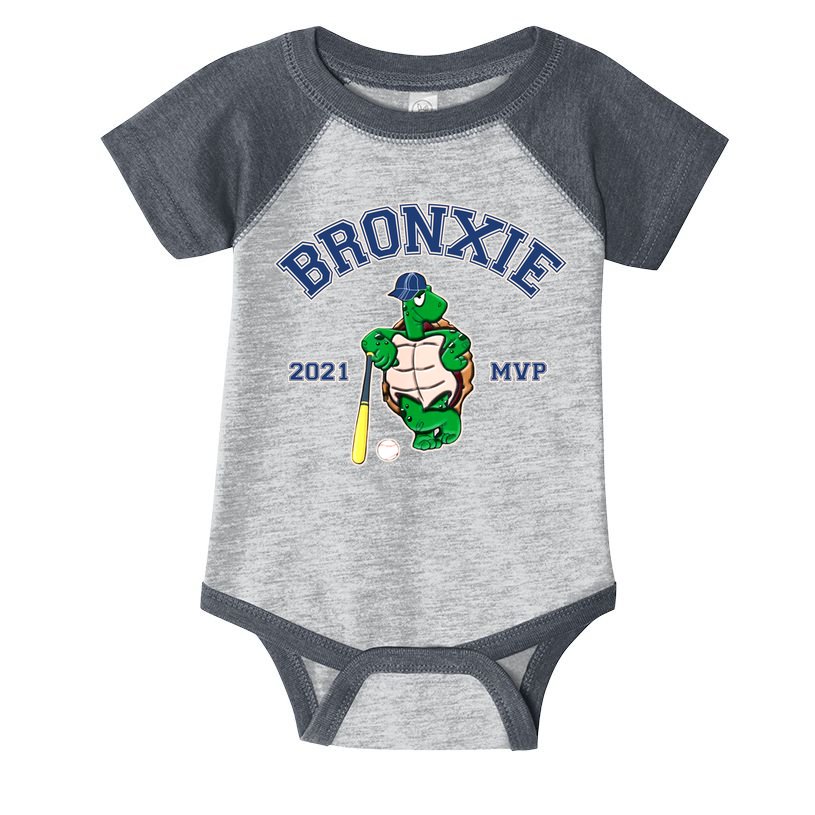 Bronxie 2021 MVP Baseball Turtle Logo Infant Baby Jersey Bodysuit
