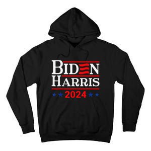 Bidenharris 2024 President American Flag Joebiden Kamala Tall Hoodie