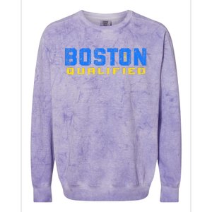 Boston 26.2 Qualified Runner In Training Qualifier Colorblast Crewneck Sweatshirt