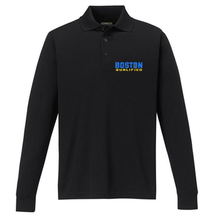 Boston 26.2 Qualified Runner In Training Qualifier Performance Long Sleeve Polo