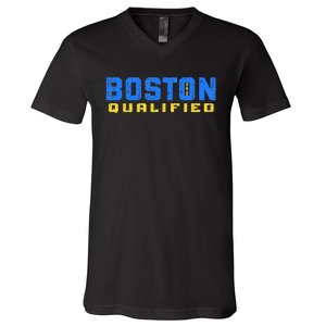 Boston 26.2 Qualified Runner In Training Qualifier V-Neck T-Shirt