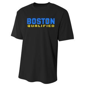 Boston 26.2 Qualified Runner In Training Qualifier Performance Sprint T-Shirt