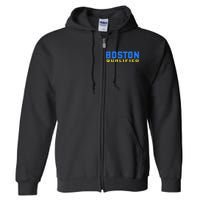 Boston 26.2 Qualified Runner In Training Qualifier Full Zip Hoodie