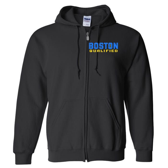 Boston 26.2 Qualified Runner In Training Qualifier Full Zip Hoodie