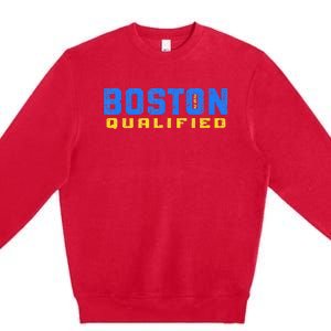 Boston 26.2 Qualified Runner In Training Qualifier Premium Crewneck Sweatshirt