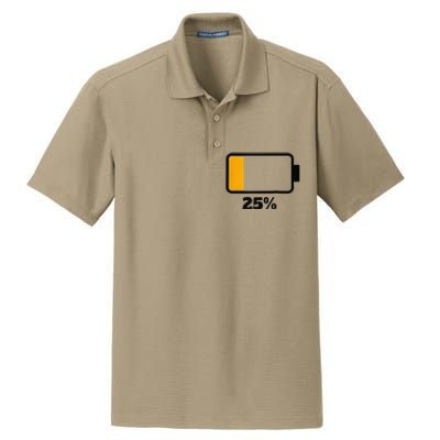 Battery 25 Remaining Battery Dead Battery Low Raglan Baseball Dry Zone Grid Polo