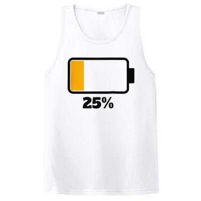 Battery 25 Remaining Battery Dead Battery Low Raglan Baseball PosiCharge Competitor Tank