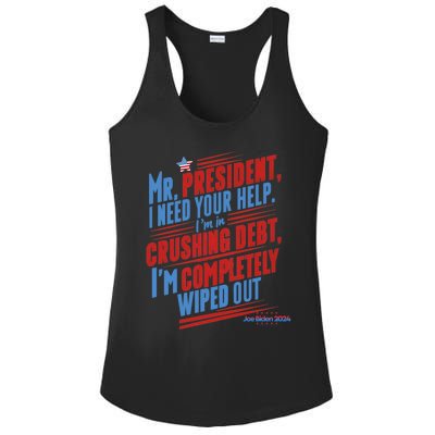 Biden 2024 Rally Lines Election Patriotic Political Humor Gift Ladies PosiCharge Competitor Racerback Tank